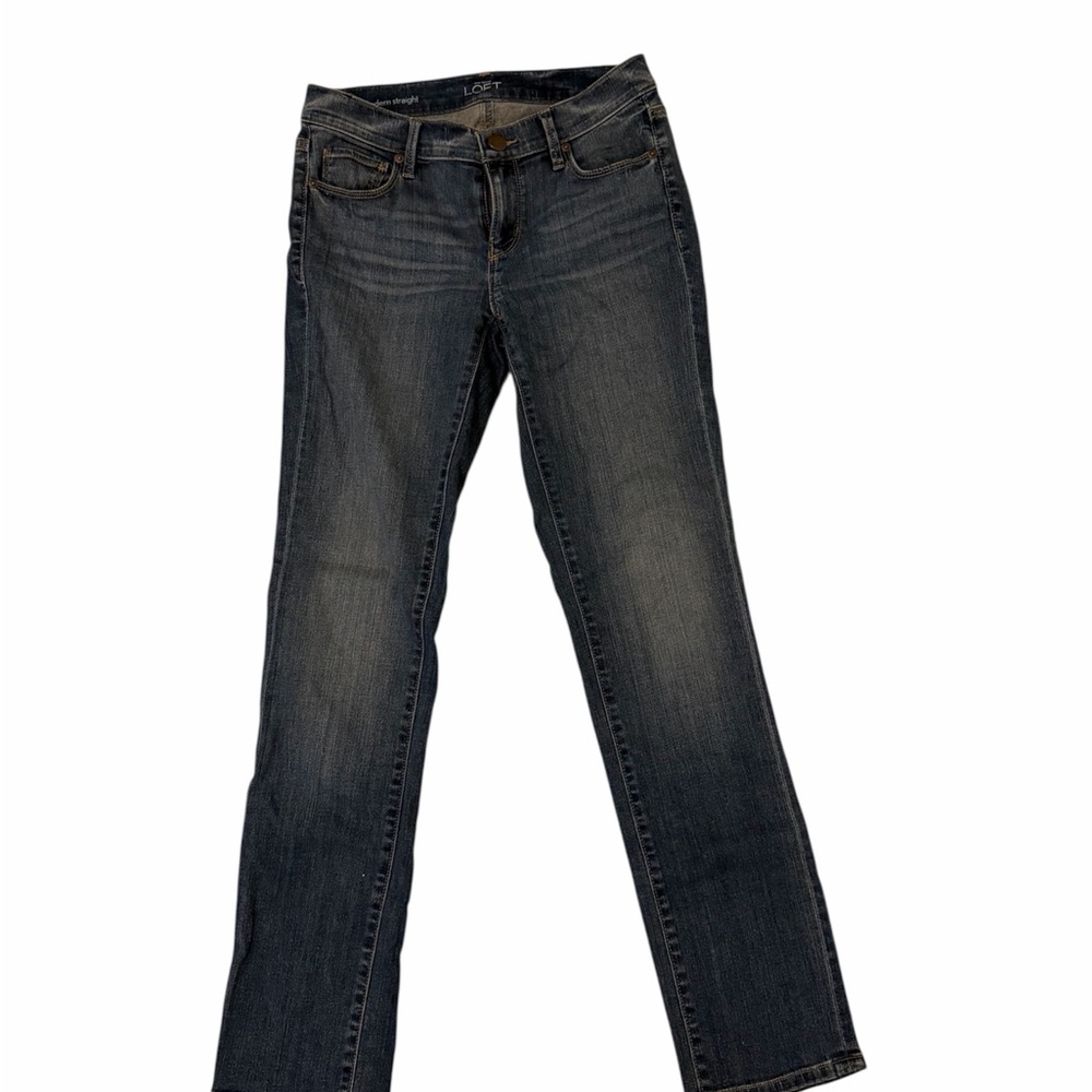 LOFT Dark Blue Straight Leg Jeans